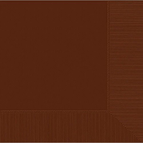 Chocolate Brown 3-Ply Beverage Napkins | Pack of 50 | Party Supply
