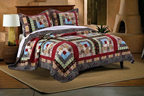 Greenland Home 3 Piece Colorado Lodge Quilt Set, Full/Queen