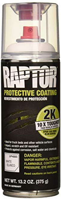 Raptor UP4885 White Bedliner 13.02 Oz 2K Aerosol, 400ml Raptor UP4885 White Bedliner 13.02 Oz 2K Aerosol, 400ml