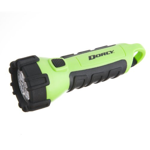 Dorcy 55 Lumen Floating Waterproof LED Flashlight with Carabineer Clip Dorcy, Neon Green (41-2513)