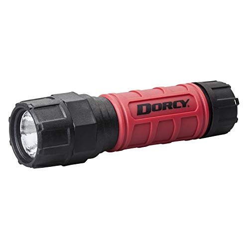 Dorcy 140-Lumen Weather Resistant Unbreakable with Glow LED Flashlight, Red (41-4200)