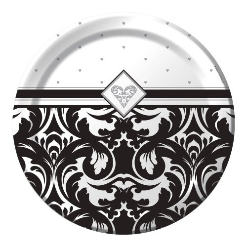 Creative Converting 8 Count Paper Banquet Plates, Ever After