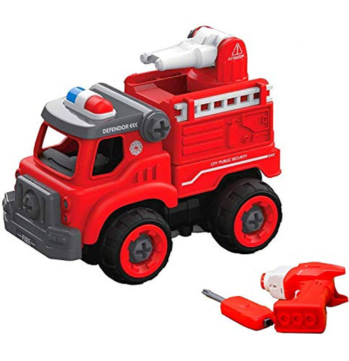 Flybar Remote Control Take Apart Red Rescue Fire Truck  Take Apart Toys with Electric Drill - DIY Assembly with Realistic Sounds  by Power Gearz Flybar Remote Control Take Apart Red Rescue Fire Truck  Take Apart Toys with Electric Drill - DIY Assembly with Realistic Sounds  by Power Gearz