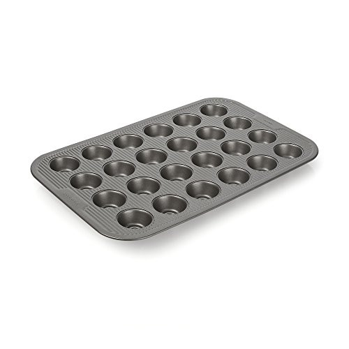 Good Cook AirPerfect Nonstick 24 Cup Mini Muffin and Cupcake Pan, Gray
