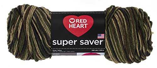 Red Heart Super Saver Yarn, Camouflage Print