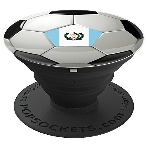 Guatemala Soccer Guatemalan Flag on a Football PopSockets Grip and Stand for Phones and Tablets
