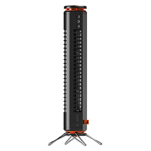 Sharper Image AXIS 12 Airbar USB Powered Tower Desk Fan with Full-Range Tilt, 3-Speed Touch Control, Inch, Black