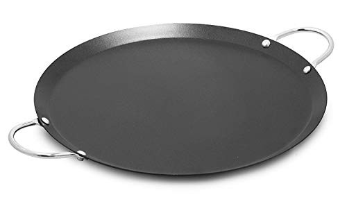 IMUSA USA CAR-52010 9" Nonstick Carbon Steel Small Round Comal with Metal Handles