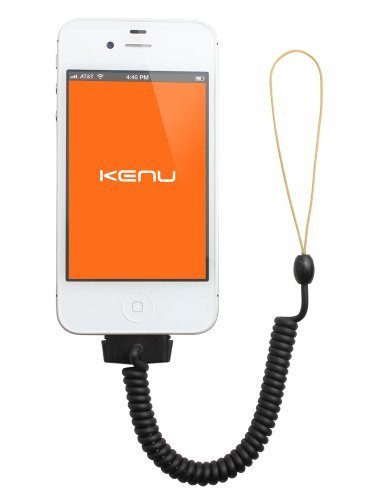 Kenu Highline Compatible with iPhone Bungee Leash, Black (4S, 4, 3GS, 3G and All 30 pin iPods