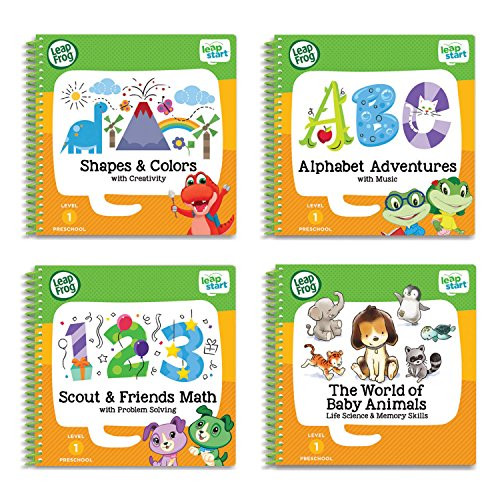 LeapFrog LeapStart Preschool 4-in-1 Activity Book Bundle with ABC, Shapes & Colors, Math, Animals LeapFrog LeapStart Preschool 4-in-1 Activity Book Bundle with ABC, Shapes & Colors, Math, Animals