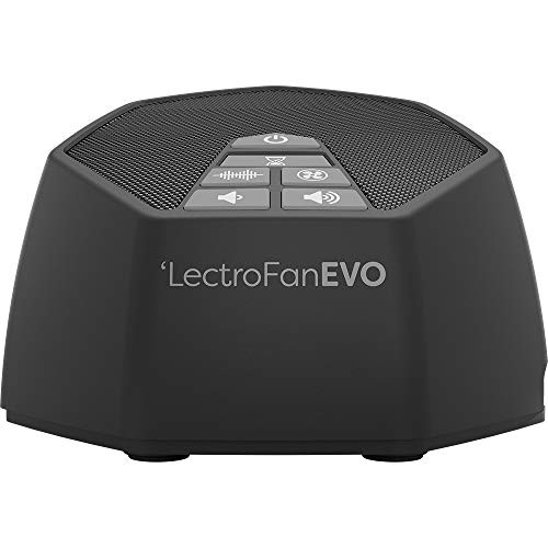 Adaptive Sound Technologies LectroFan Evo White Noise Sound Machine for Home and Office with 22 Unique Non-Looping Fan & White Noise Sounds & Sleep Timer, Charcoal
