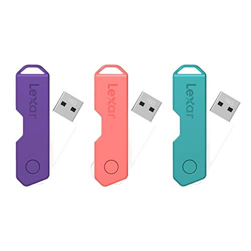 Lexar JumpDrive TwistTurn2 USB 2.0 Flash Drive, 16GB, Assorted Colors, LJDTT2-16GABOD20