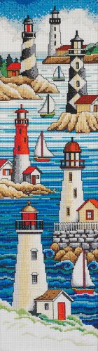 Janlynn Lighthouses Counted Cross Stitch Kit-6"X21" 14 Count