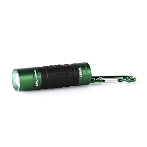 LUXPRO LP145 Focusing LED Keychain Flashlight with Matching Carabiner Clip (Green)