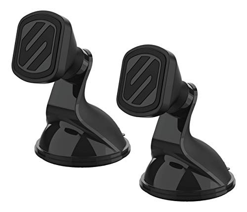 SCOSCHE MMWSM-2PKXCES0 MagicMount Select Magnetic Suction Cup Mount Holder for Mobile Devices, Black (Pack of 2)