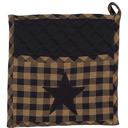 VHC Brands Classic Country Primitive Tabletop & Kitchen - Star Blue Pot Holder, 9" x 9", Navy VHC Brands Classic Country Primitive Tabletop & Kitchen - Star Blue Pot Holder, 9" x 9", Navy