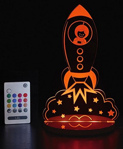Tulio Dream Lights Blast Off Rocket Ship Multi-Use, Multi-Color Night Light