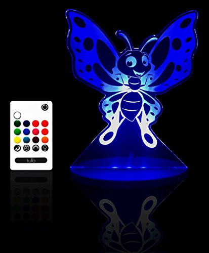 Tulio Dream Lights Bright Butterfly Multi-Use, Multi-Color Night Light
