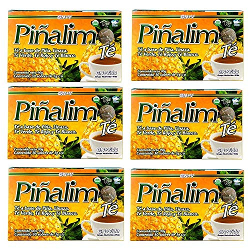6 Boxes Te Pinalim Tea GN+Vida Weight Loss Tea Diet 180 Day Supply