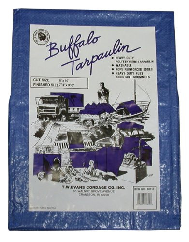 T.W . Evans Cordage 01530 Buffalo Blue Poly Tarpaulin, 15-Feet by 30-Feet