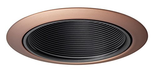 Juno Lighting 14B-ABZ 4-Inch Recessed Baffle Trim, Black Baffle with Aged Bronze Trim