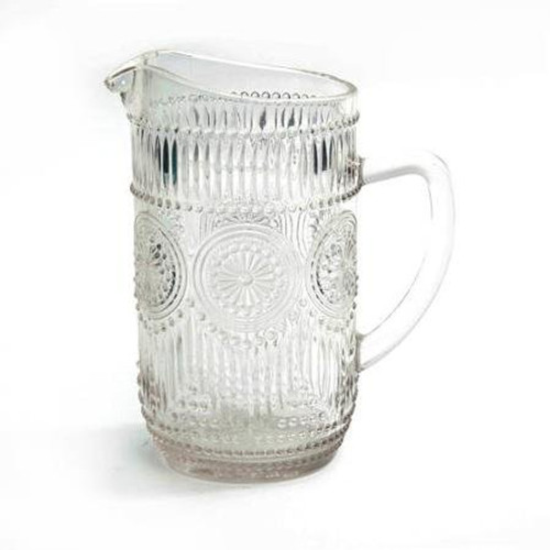 The Pioneer Woman Adeline 1.59-Liter Glass Ice Tea Water Pitcher Bar Drinkware, Clear by Home Comforts