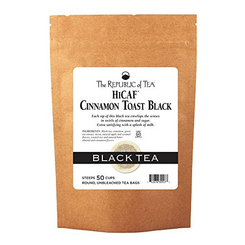 The Republic of Tea HiCAF Cinnamon Toast Black Tea, 50 Tea Bags, Premium Blended High-Caffeine Black Tea The Republic of Tea HiCAF Cinnamon Toast Black Tea, 50 Tea Bags, Premium Blended High-Caffeine Black Tea