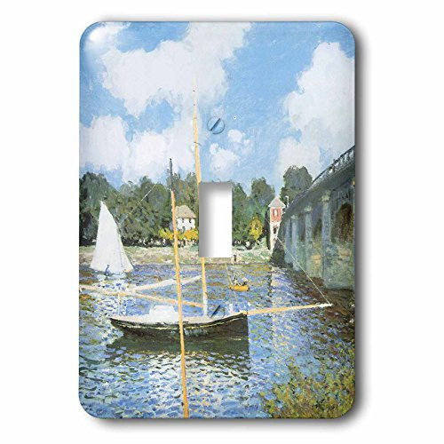 3dRose lsp_126568_1 The Road Bridge At Argenteuil By Claude Monet, 1874 - Single Toggle Switch