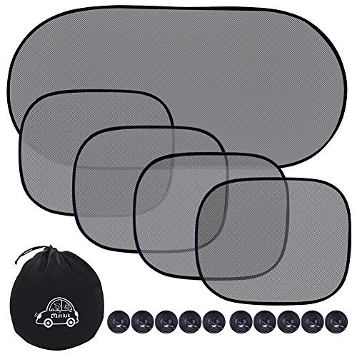 Car Window Shade (5 Pack) - Sun/Glare and UV Rays Protection for Your Child - Baby Car Side Window Sun Shades - Protects Your Kids from Sun Burn - Fit Most of Vehicle