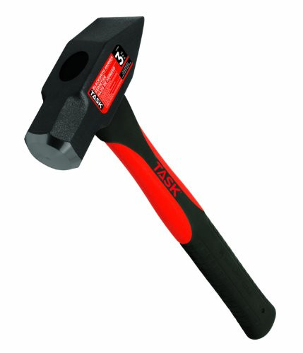 Task Tools T71150 3-Pound Blacksmith Hammer with  Fiberglass Handle