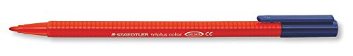 Staedtler 323 Triplus Colour Fibre-Tip Pens, 1.0 mm, Red, Pack of 10