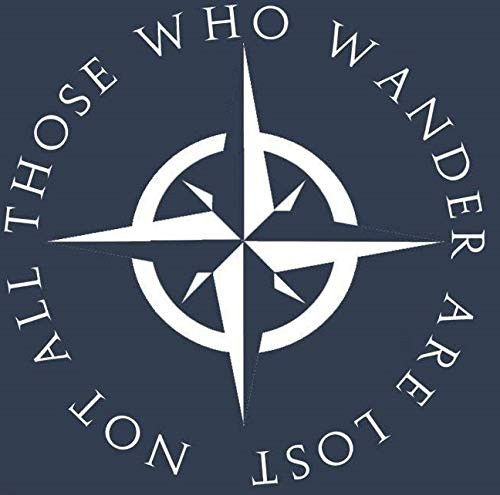 H-Tradings LOTR Not All Those Who Wander are Lost Sticker Decal Notebook Car Laptop 5" (White) Approximately