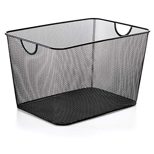 YBM HOME Ybmhome Black Mesh Open Bin Storage Basket Organizer for Fruits, Vegetables, Pantry Items Toys 2268 (1, 15x12x11)
