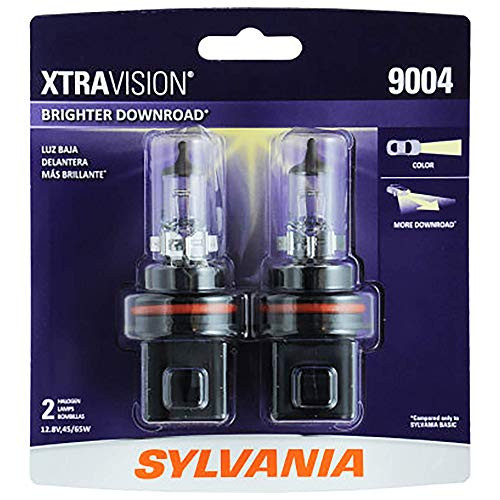 SYLVANIA - 9004 XtraVision - High Performance Halogen Headlight Bulb, High Beam, Low Beam and Fog Replacement Bulb (Contains 2 Bulbs) SYLVANIA - 9004 XtraVision - High Performance Halogen Headlight Bulb, High Beam, Low Beam and Fog Replacement Bulb (Contains 2 Bulbs)