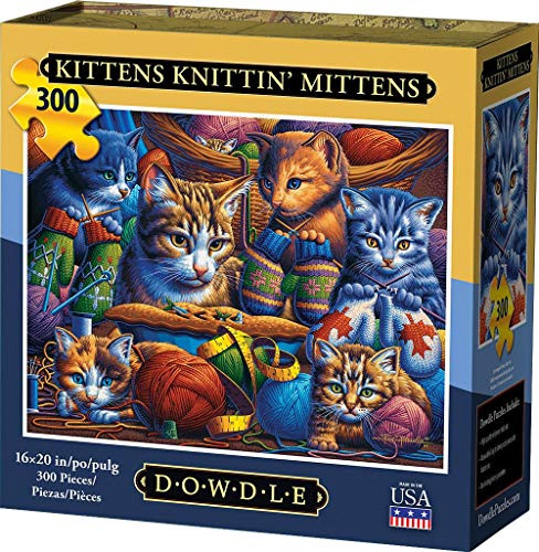 Dowdle Jigsaw Puzzle - Kittens Knittin' Mittens - 300 Piece