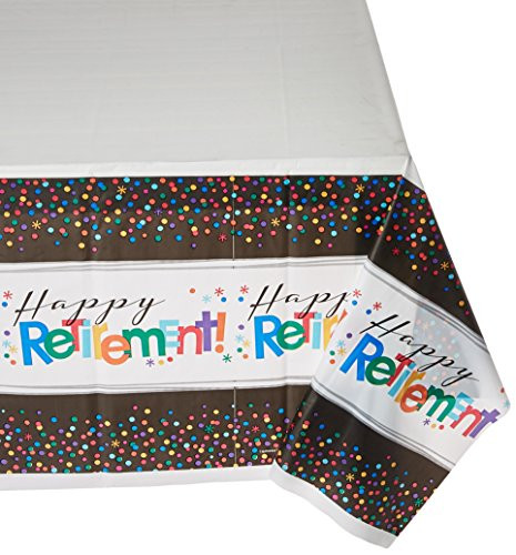 Amscan "Happy Retirement" Party Table Covers, 54" x 102", 6 Ct.