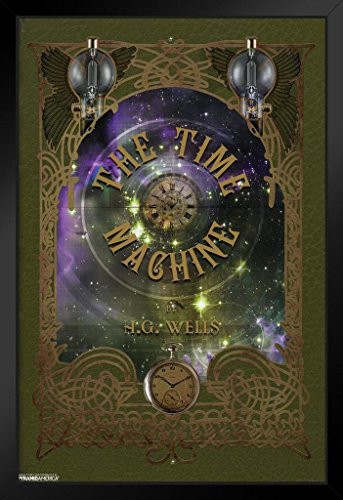 Pyramid America The Time Machine HG Wells Space Black Wood Framed Art Poster 14x20
