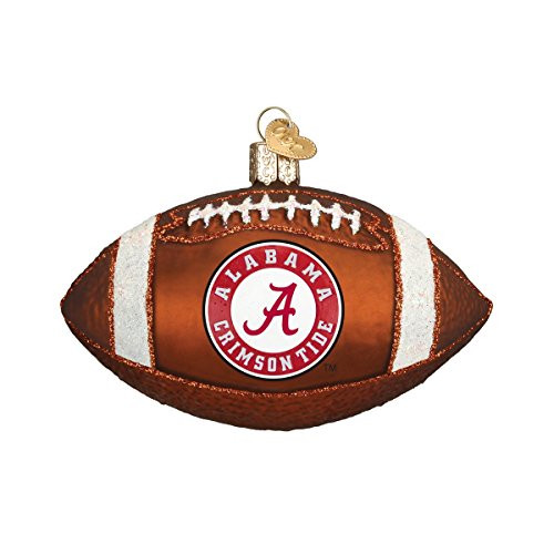 Old World Christmas University of Alabama Glass Blown Ornaments for Christmas Tree Football