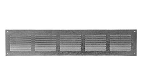 Zinc 18"w X 2"h Galvanized Steel Vent Cover with Insects Screen - Sidewall and Ceiling - Outside Dimensions: 19.68"w X 3.94"h