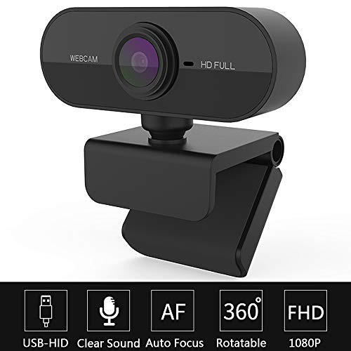 Webcam 1080P USB Web Camera PC Camera with Microphone Full HD 360 Degree Rotation Webcam for Laptop Desktop Video Calling,Conferencing