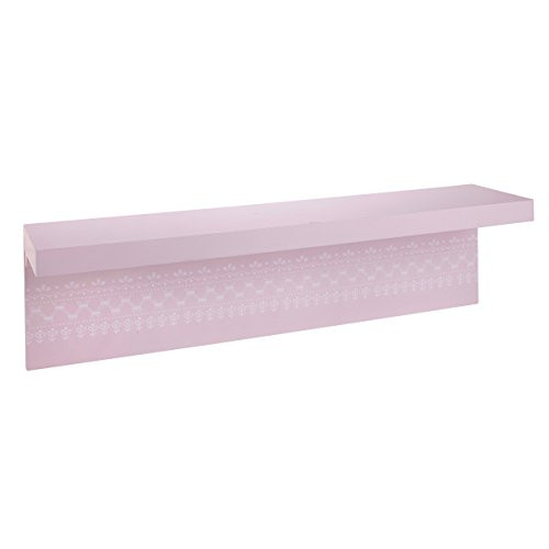 NoJo Chantilly Shelf Wall Decor, Pink, White