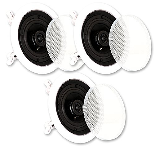 Theater Solutions CS4C in Ceiling Speakers Surround Sound Home Theater 3 Speaker Set CS4C-3S