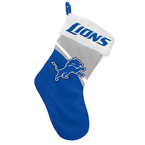 FOCO NFL Detroit Lions Team Logo Plush Holiday Stocking, Team Color, One Size