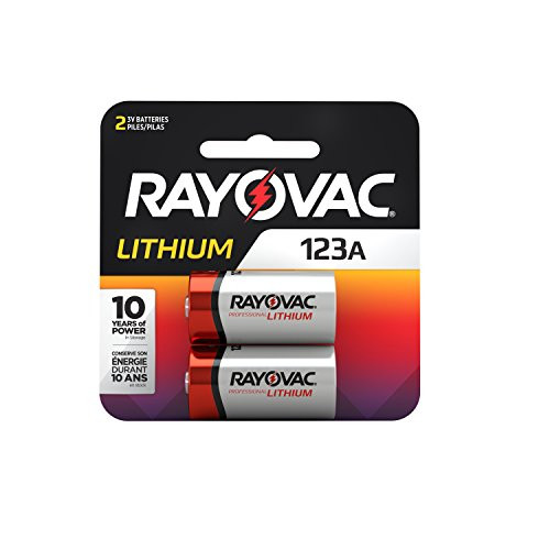 Rayovac 123A Lithium Batteries, 3V Lithium Photo Batteries (2 Battery Count)