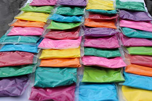 35 Holi Color Chalk powder packets of 50 grams each - Assorted colors perfect for Holi Color party, Fun Runs, Fundraisers, Gender Reveal, Photo Shoot, Birthday party, Summer Camps, Color wars