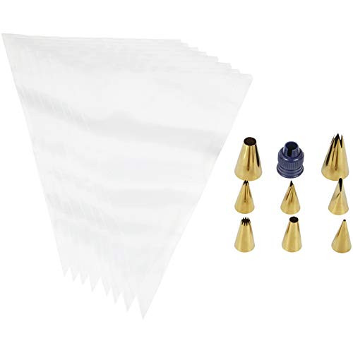 Wilton Navy Blue and Gold Piping Tips and Cake Decorating Supplies Set, 17-Piece Wilton Navy Blue and Gold Piping Tips and Cake Decorating Supplies Set, 17-Piece