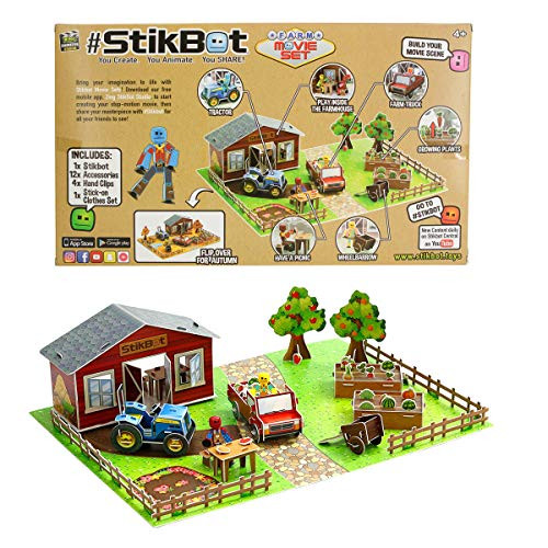 Hog Wild StikBot Space Movie Set Stop Motion Animation Kit Building Toy for Kids DIY Animation Movie Activity Toy
