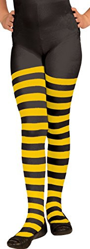 Forum Novelties Bumble Bee Striped Costume Tights, Child Large