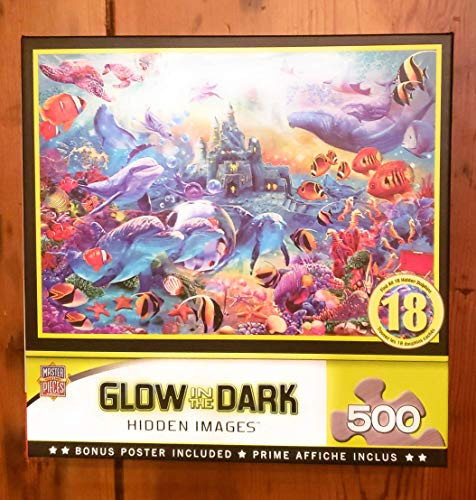 MasterPieces Hidden Images Glow - Sea Castle Delight 500-Piece Jigsaw Puzzle