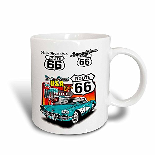 3dRose Route 66 Magic Transforming Mug, 11-Ounce